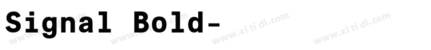 Signal Bold字体转换